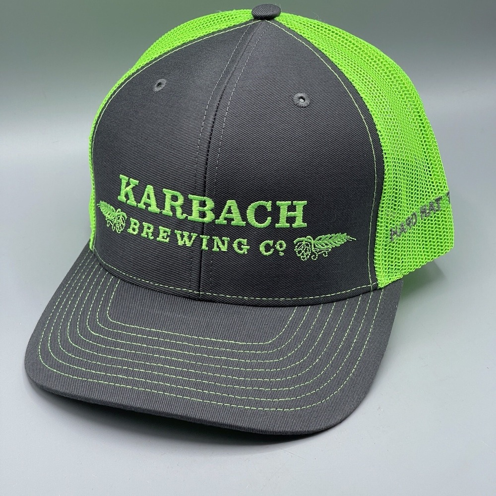 Karbach Baseball Cap Men's Craft‎ Beer Volt Hi Vis Green Brewery Houston Texas